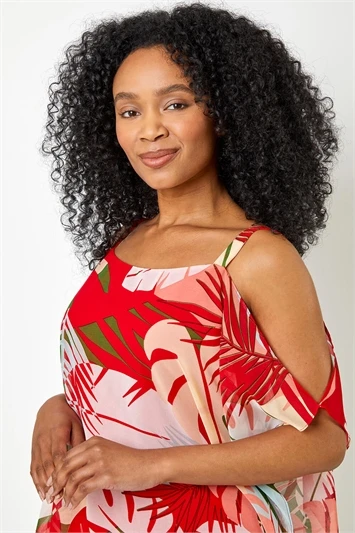 Green Petite Floral Print Halterneck Top 6 Green Petite Floral Print Halterneck Top - Image 4