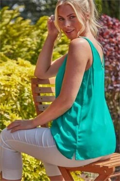 Jade Pleated Halter Neck Top