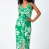 Green Petite Floral Knot Stretch Maxi Dress -Outlet Modi Qube Store 0cade760 6062 49e4 9689 0e59efe207f8