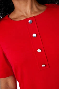 Red Petite Button Detail Shift Dress -Outlet Modi Qube Store 0f91fc3b 4675 42c1 af2c cd0bb33488c3