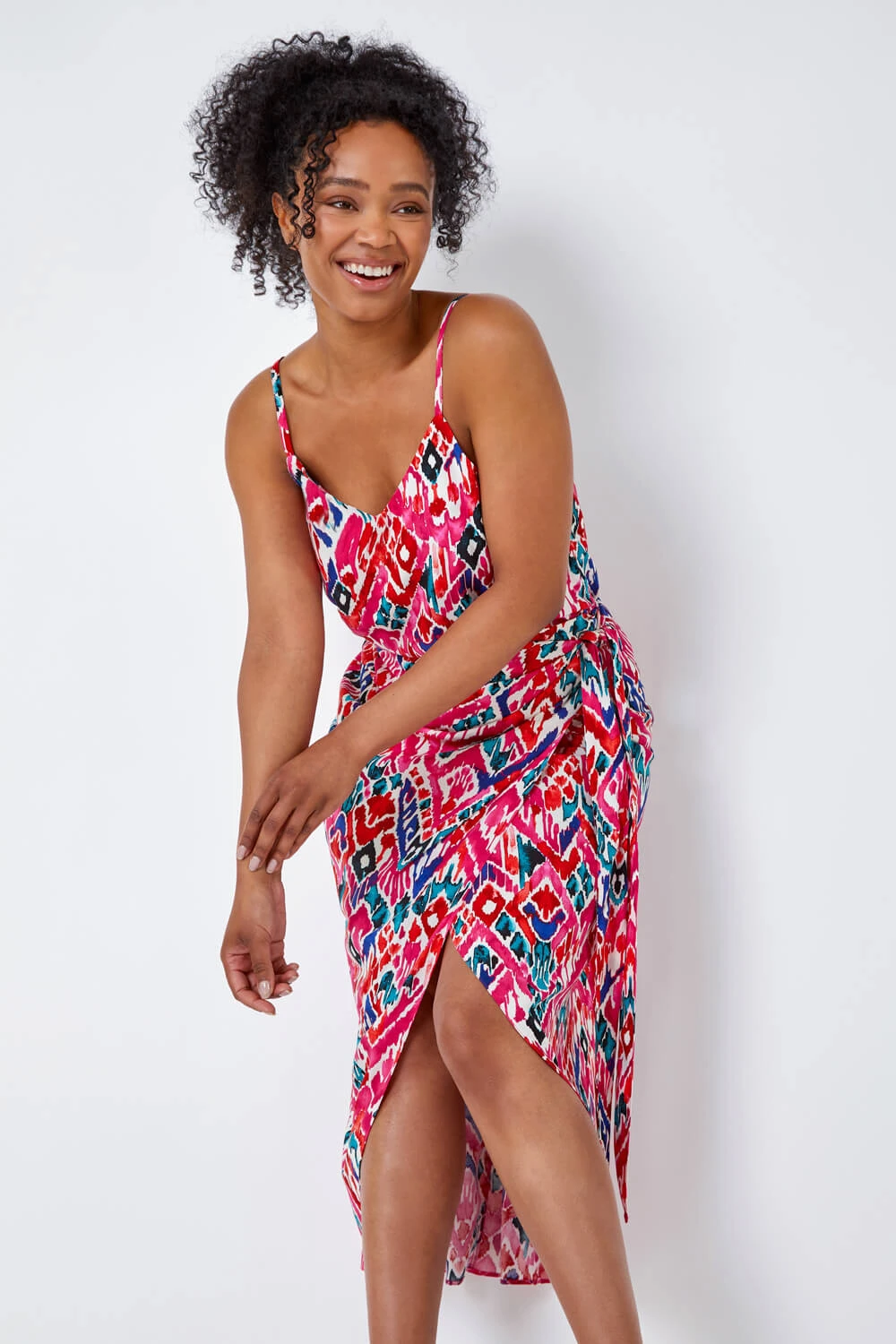 Pink Petite Aztec Print Vest Top 6 Pink Petite Aztec Print Vest Top - Image 4