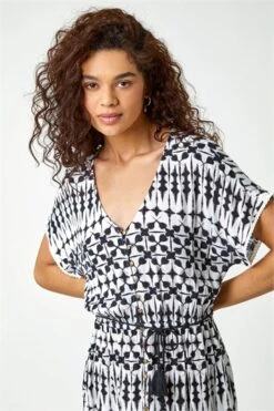 Khaki Aztec Print Tiered Midi Tea Dress 11 Khaki Aztec Print Tiered Midi Tea Dress -Outlet Modi Qube Store 1455bb91 a55b 4bec a6b1 712f544d8ac1