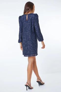 Navy Sequin Embellished Dress -Outlet Modi Qube Store 15c8e951 2ee1 4d9b b853 c3f27ca3dd30