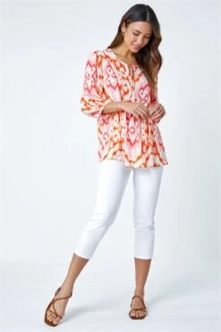 Orange Spot Print Hanky Hem Tunic Top 9 Orange Spot Print Hanky Hem Tunic Top -Outlet Modi Qube Store 15efe96b 4537 4559 bdd4 ebf29428509c