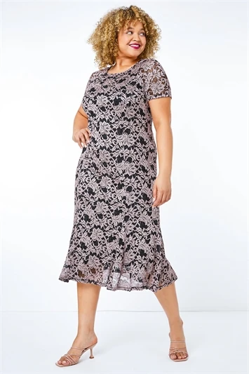 Black Sequin Lace Fit And Flare Dress 5 Black Sequin Lace Fit And Flare Dress - Image 3