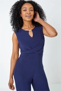 Navy Petite Belted Jumpsuit -Outlet Modi Qube Store 1868447c b169 4c8e 8726 f4f805bd1329