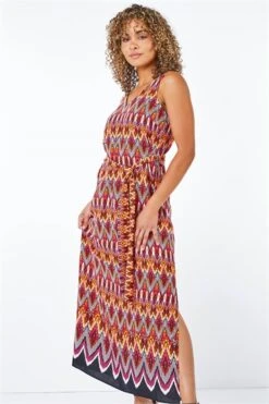 Pink Petite Tribal Print Halterneck Shift Dress -Outlet Modi Qube Store 1943dcd8 2686 4667 a157 6dfda3411328