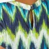 Lime Contrast Zig Zag Stretch Cami Top