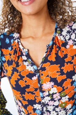 Khaki Petite Tiered Floral Stretch Dress -Outlet Modi Qube Store 19f2b617 d743 4145 a4ed af7e991c5afe