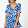 Blue Abstract Print Jersey Tunic Top -Outlet Modi Qube Store 1e53d00f cb97 4272 8ad3 416b92c54d6b