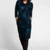 Teal Floral Print Cowl Neck Dress 2 Teal Floral Print Cowl Neck Dress -Outlet Modi Qube Store 1ed739bf a363 4de2 993d bf26d8bc4b41