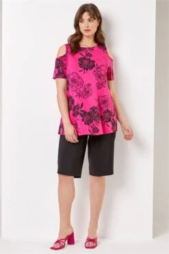 Black Curve Plain Stretch Jersey Top -Outlet Modi Qube Store 27a09e2e d49f 4811 a098 28d73df80814