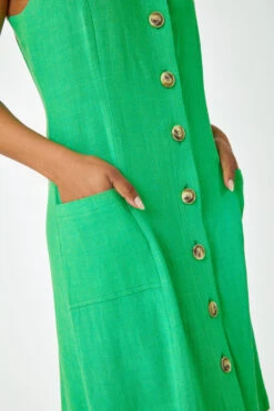 Green Petite Button Front Pocket Dress 11 Green Petite Button Front Pocket Dress -Outlet Modi Qube Store 27af224a 34c3 45eb 98bc 256504f12aa0