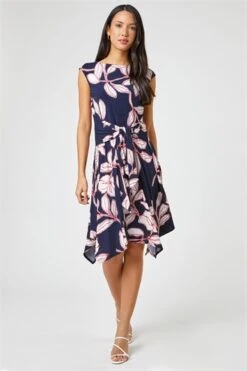 Yellow Textured Floral Print Tie Dress -Outlet Modi Qube Store 2a85e148 bd7b 45b4 ac50 b4dd20b2e2c9