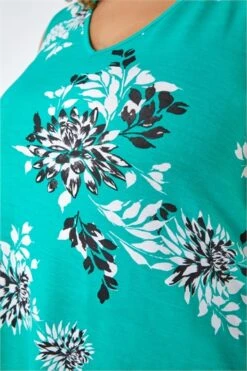 Green Curve Tie Dye Stretch Vest Top