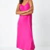 Fuchsia Plain Stretch Jersey Pocket Midi Dress 2 Fuchsia Plain Stretch Jersey Pocket Midi Dress -Outlet Modi Qube Store 2bca5343 1486 4bee 9c2e c4ebe6aa28df