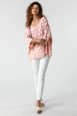 Light Pink Spot Print 3/4 Sleeve Top 8 Light Pink Spot Print 3/4 Sleeve Top -Outlet Modi Qube Store 2ce491b6 fd79 4c87 9498 1a68d6173182
