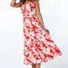 Red Petite Floral Tiered Midi Sundress -Outlet Modi Qube Store 333a38f1 7e82 4632 9ea3 3ccc7d8ba78c
