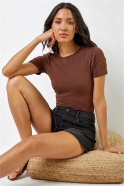 Pink Printed Button Through Jersey Blouse