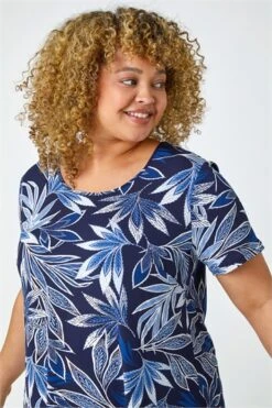 Lime Floral Print Chiffon Hem Jersey Top -Outlet Modi Qube Store 35fbcc22 f1a6 4332 b945 759ed755362f