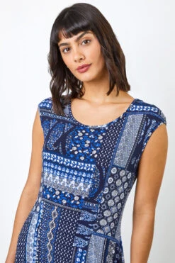 Navy Patchwork Stretch Hanky Hem Dress 10 Navy Patchwork Stretch Hanky Hem Dress -Outlet Modi Qube Store 3bc4c172 ed28 42b3 a3e4 06ac421122a0