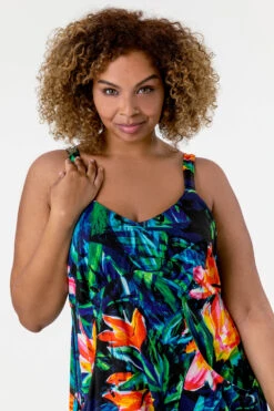 Orange Curve Tropical Print Strappy Dress -Outlet Modi Qube Store 3c5c2447 8261 493d b3bd e509acb86662