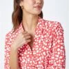 Pink Linear Floral Print Pleat Front Top -Outlet Modi Qube Store 3e613bcc 26f0 42af 9669 9325cf563bc1
