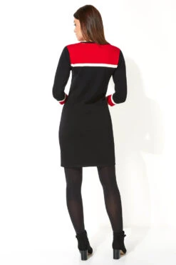 Red Colour Block Knitted Dress -Outlet Modi Qube Store 42722984 f52c 4197 94ff 3b6b9f3d761e