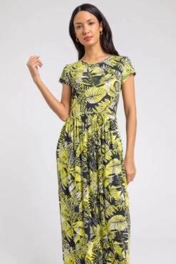 Yellow Tropical Print Jersey Maxi Dress -Outlet Modi Qube Store 42edb6a2 f4ee 47b9 82d5 ad0a9d79b90f