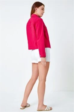 Fucshia Floral Print Sleeveless Blouse