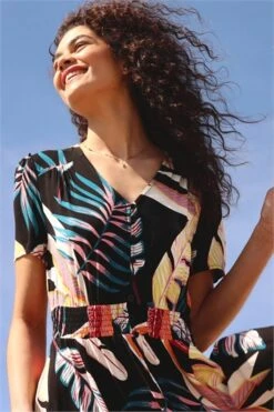 Red Floral Print Frill Hem Maxi Dress -Outlet Modi Qube Store 43d3e97a 020b 4892 a956 67577d22f268