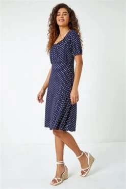 Navy Polka Dot Print Sleeveless Dress 11 Navy Polka Dot Print Sleeveless Dress -Outlet Modi Qube Store 43dac73f d57e 444e a4b0 c69ae187f974
