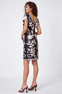 Coral Julianna Lace Dress & Shrug Set