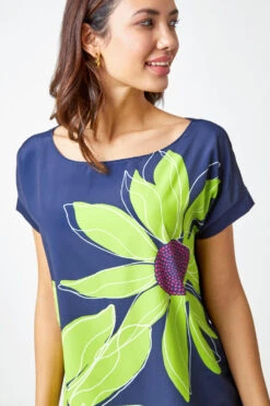 Lime Contrast Floral Print T Shirt -Outlet Modi Qube Store 4678f914 05da 4058 be87 a354cbbb20ce