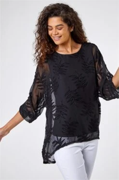 Silver Metallic Print Chiffon Overlay Top 8 Silver Metallic Print Chiffon Overlay Top -Outlet Modi Qube Store 49bfc11e 6c94 42e3 a498 bdaa9355c38b