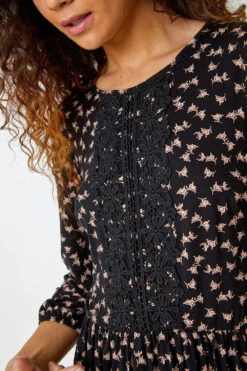 Black Lace Detail Ditsy Print Dress 11 Black Lace Detail Ditsy Print Dress -Outlet Modi Qube Store 4c6e6e18 36af 45e4 b7dd e44baa8e46f3