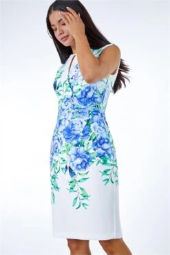 Blue Petite Floral Print Cold Shoulder Top -Outlet Modi Qube Store 4c7e8c2e 7f47 4282 b865 b0f0bcfeb4af