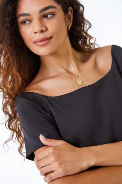 Black Floral Fit & Flare Bardot Dress -Outlet Modi Qube Store 4ec3fb6b 6b82 4978 ac1d 10628338e63f