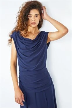 Purple Sequin Cowl Neck Contrast Midi Dress -Outlet Modi Qube Store 4f2c2cfc aa27 4cfd 9d38 3915f0c1cbb1