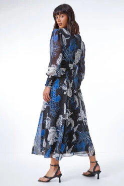 Blue Floral Print Chiffon Wrap Midi Dress 10 Blue Floral Print Chiffon Wrap Midi Dress -Outlet Modi Qube Store 4f397f28 edd9 4cad 84de 21eeb3527ff2