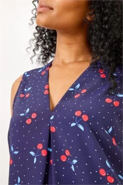Navy Petite Cherry Spot Print Wrap Dress 9 Navy Petite Cherry Spot Print Wrap Dress -Outlet Modi Qube Store 4fa97496 1ba1 42c3 bf99 a2b413f229d2