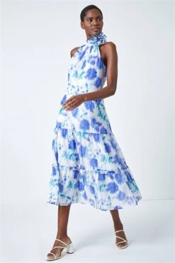 Blue Animal Print Halter Neck Midi Dress 11 Blue Animal Print Halter Neck Midi Dress -Outlet Modi Qube Store 50928e4a 449a 4403 9cb3 3b4ca3df3c7c