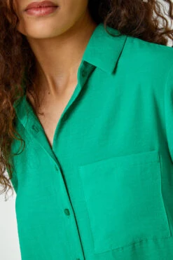 Green Relaxed Longline Shirt -Outlet Modi Qube Store 54b11571 2b5c 4769 bcb8 cd7356562ed0