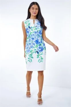 Blue Petite Floral Print Cold Shoulder Top -Outlet Modi Qube Store 5c903362 a043 4258 aa33 735793419f9f