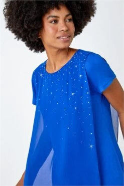 Navy Satin Contrast Asymmetric Top -Outlet Modi Qube Store 5d736c7a c163 477e 8633 6b129f76b28a