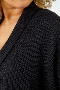 Black Curve Floral Jersey Cold Shoulder Top