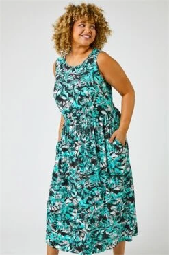 Black Curve Cocoon Pocket Detail Midi Dress -Outlet Modi Qube Store 5e033e7f d56b 443e aeff 5b27d36ebceb