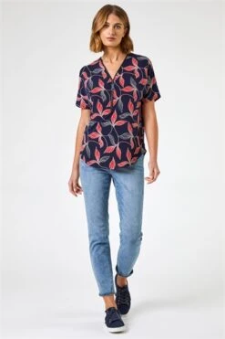 Orange Tropical Palm Print Slouch Pocket Dress -Outlet Modi Qube Store 5fb2f36f fdc5 4067 a861 06db57fdbdfd