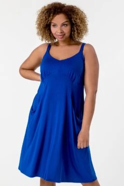 Royal Blue Curve Strappy Pocket Sun Dress -Outlet Modi Qube Store 5fdbd76a fdcf 4083 bc3a d79ef0f7a62a