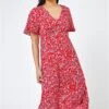 Navy Petite Cherry Spot Print Fit & Flare Dress
